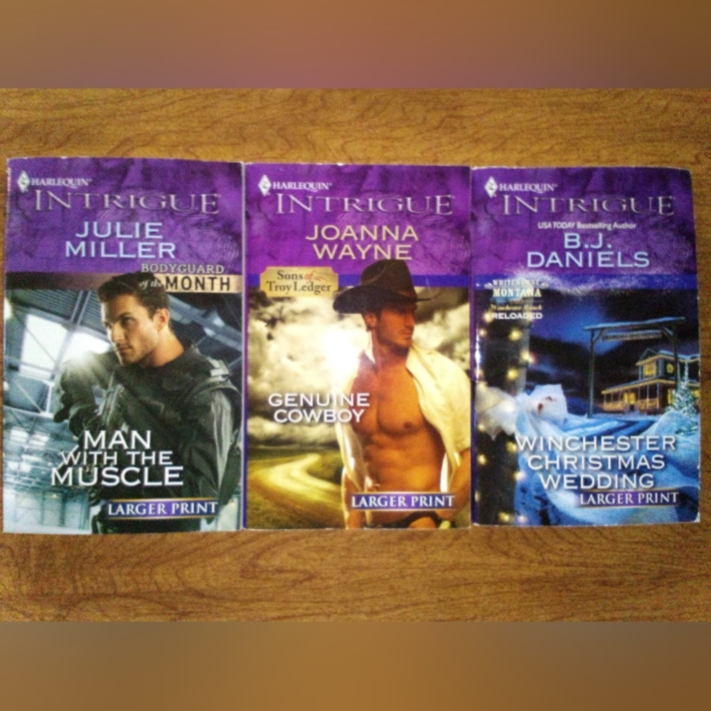 Harlequin Intrigue Romance Mass Market Paperbacks Larger Print Set Of Three